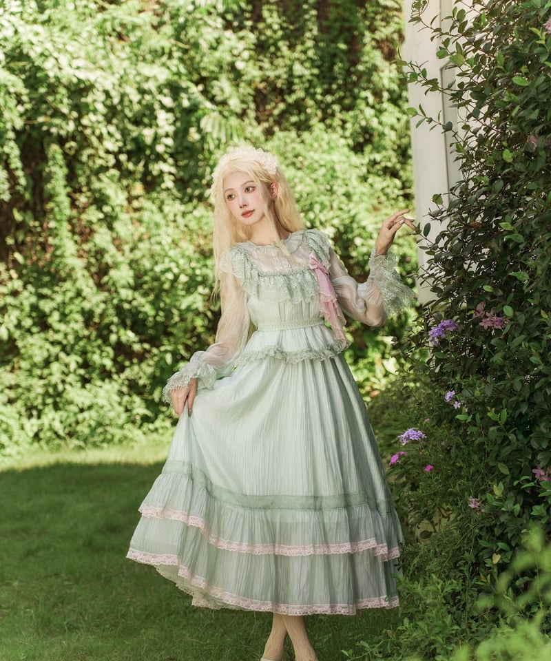 with PUJI Letter and Poetry / 海辺のライムソーダ ロリィタドレ