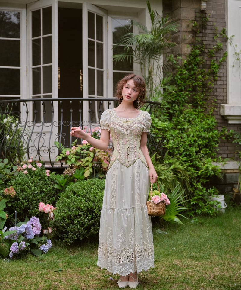 ZUCCA フィレレースプリント ワンピース - ワンピース 