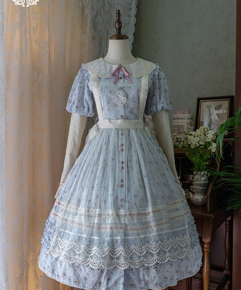 ピアリマーマ　さえら　ヒスクローネ　バニティバッグ　ロリータ 懐古ロリ　レース 楽天市場】Lady Lazy ロリータ JSK ドレス ワンピース 甘ロリ