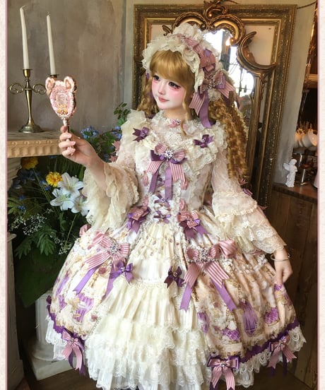Twin Bears / Antique Gemstone Fragrance ロリィタドレス アクセサリー③ [LO1598]