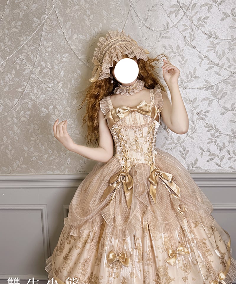 【km】ロリータドレス Twin Bears / 煌めくメルヘンの夢 ロリィタドレス JSK ③[LO1450