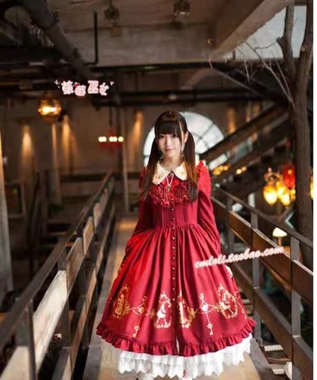 草莓巫女 Alice in Wonderland ロリィタ ワンピース, JSK  [LO799]