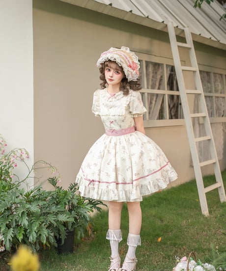 with PUJI Letter and Poetry / 芳しき追憶 ロリィタドレス set [LO1584]