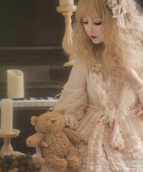 chibi shop 芍薬シリーズ テンセルレース ワンピース [LO565]