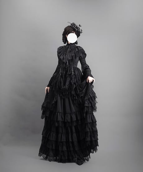 VantablackStudio / アマラ 未亡人のドレス ゴシック JSK, ブラウス, ペチコート [LO964]