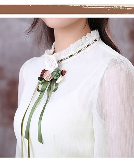 ホワイト 刺繍ウエスト スリムシフォンドレス レトロワンピース XL [OP128]