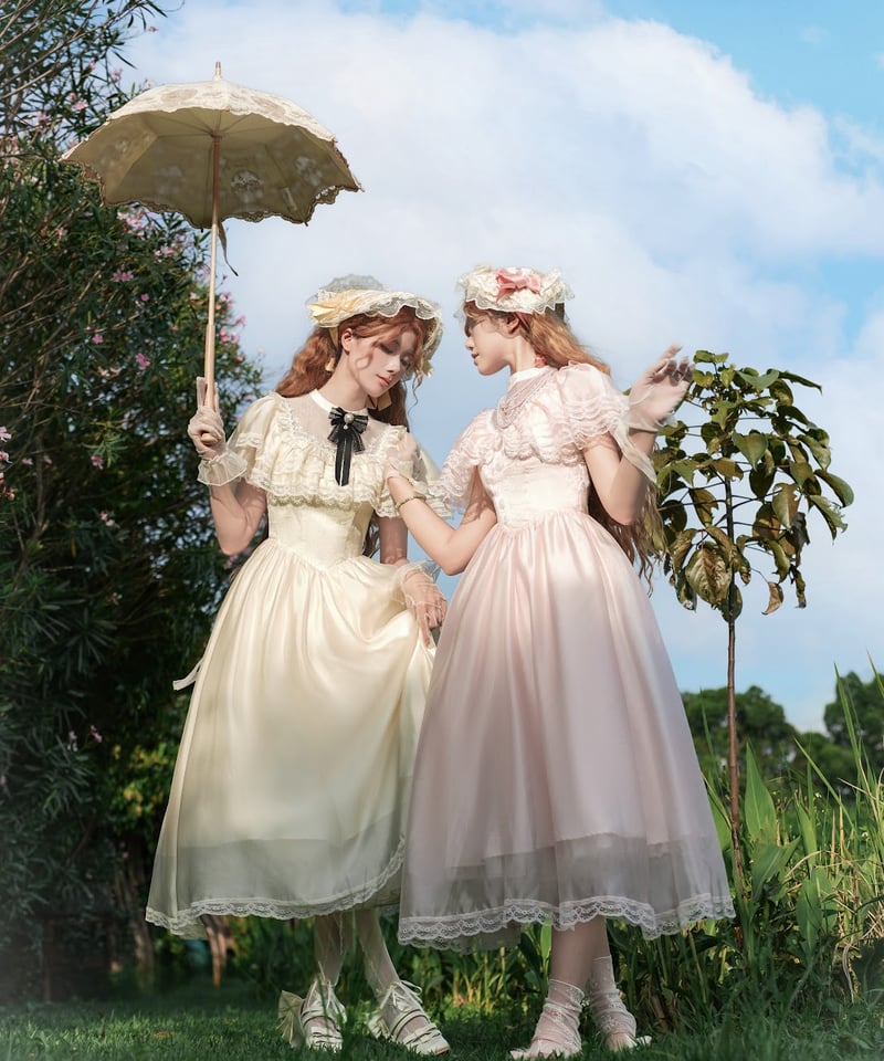 with PUJI / 朝霧の庭園 エドワーディアンドレス ワンピース [LO1440