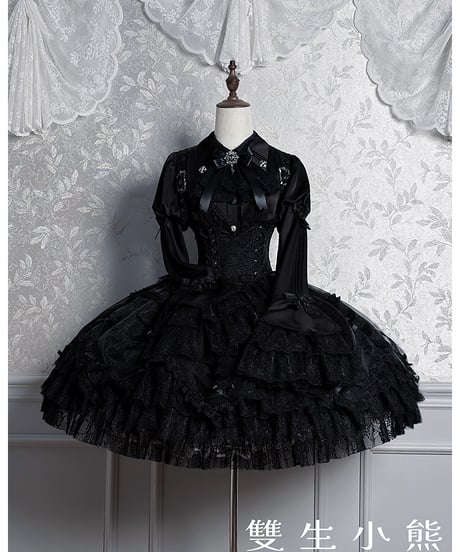 Twin Bears /  黒霧の幽宴 ロリィタドレス JSK、ブラウス⑦ [LO1513]