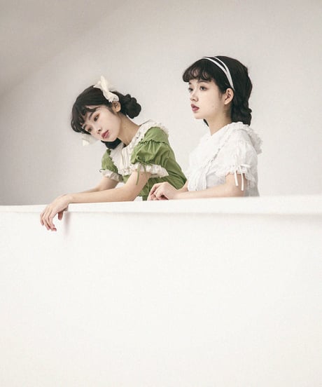 WhitalAlley / Whisper of Pleats コットン ツイストサスペンダースカート＋ブラウス [LO548]