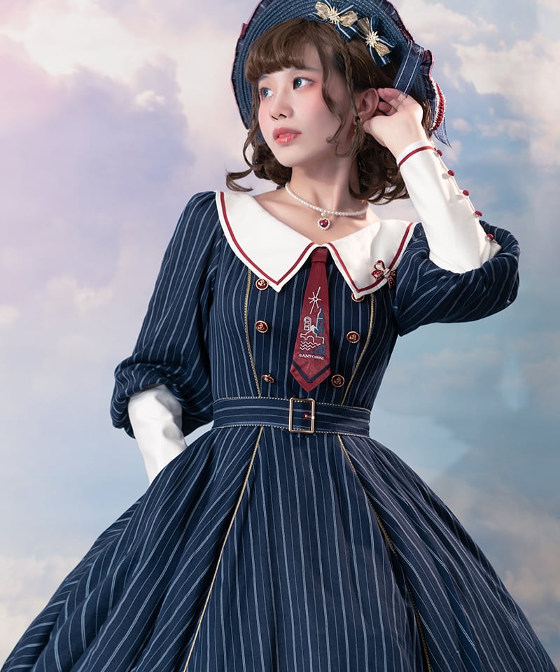 Fantastic Wind / サントリー二 マリン風レトロワンピース 2XL