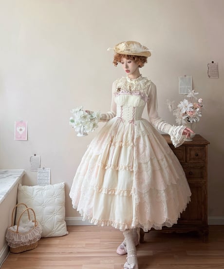 Miss Point / ミスポイントの花園 刺繍段々JSK [LO1473]