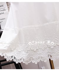 幅広レースのペチコート 綿 75cm丈 森ガール [SK77]