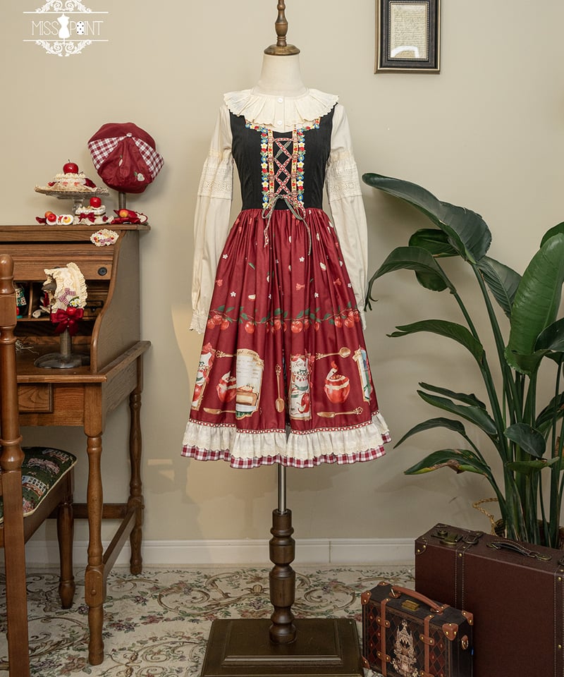 専用✴︎リスりんごJSK、ニーハイ Miss Point りんご園 バイエルン風ロリィタドレス JSK [LO942
