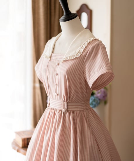 Forest Wardrobe /  悠久の森 ストライプワンピース、ペチコート [LO1578]
