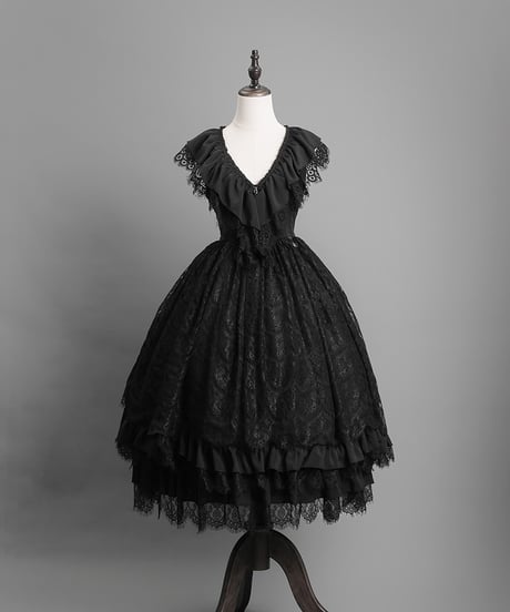 VantablackStudio / アマラ 未亡人のドレス ゴシック JSK, ブラウス, ペチコート [LO964]