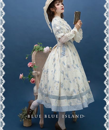 Blueblueisland / Bears Sleep on Flowers2.0 半袖 ロリィタ ワンピース 姉バージョン [LO335]