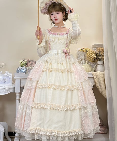 Miss Point / ミスポイントの花園 刺繍段々ワンピース, JSK. SK SP版 [LO1473]