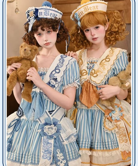 Twin Bears / アンティークマリンベア ロリィタドレス ローウエストOP② [LO1605]
