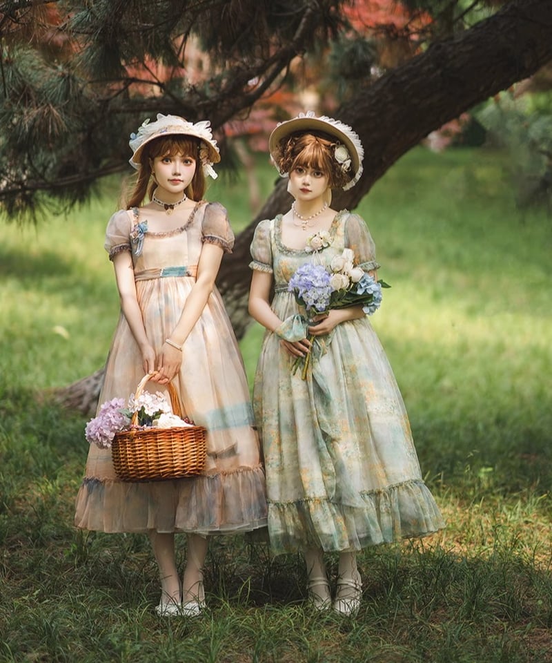 ハンドメイド作家 mifumi リラのワンピース ハンドメイド作家 mifumi リラのワンピース