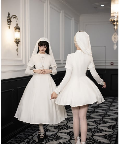 with PUJI Letter and Poetry / 静寂のミサ ロリィタドレス セット [LO1559]