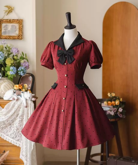 Forest Wardrobe 森林ポルカドット ワンピース [LO1419]