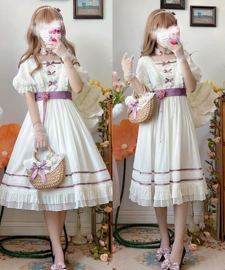 二十四会Lolita 静かな時間 シフォン ロングワンピース [LO567]