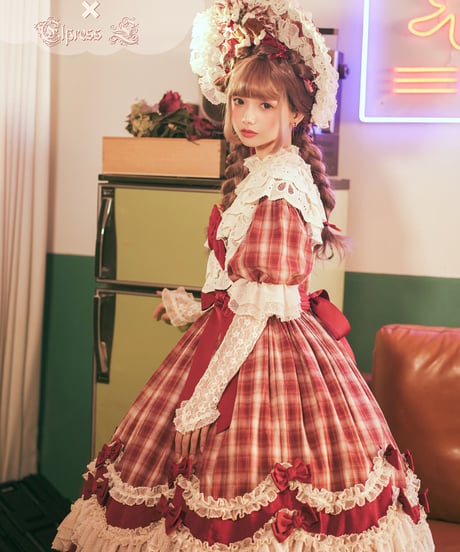 Elpress L "Hi, Mom" コラボ 豪華版 ロリィタドレス+ボンネット[LO358]