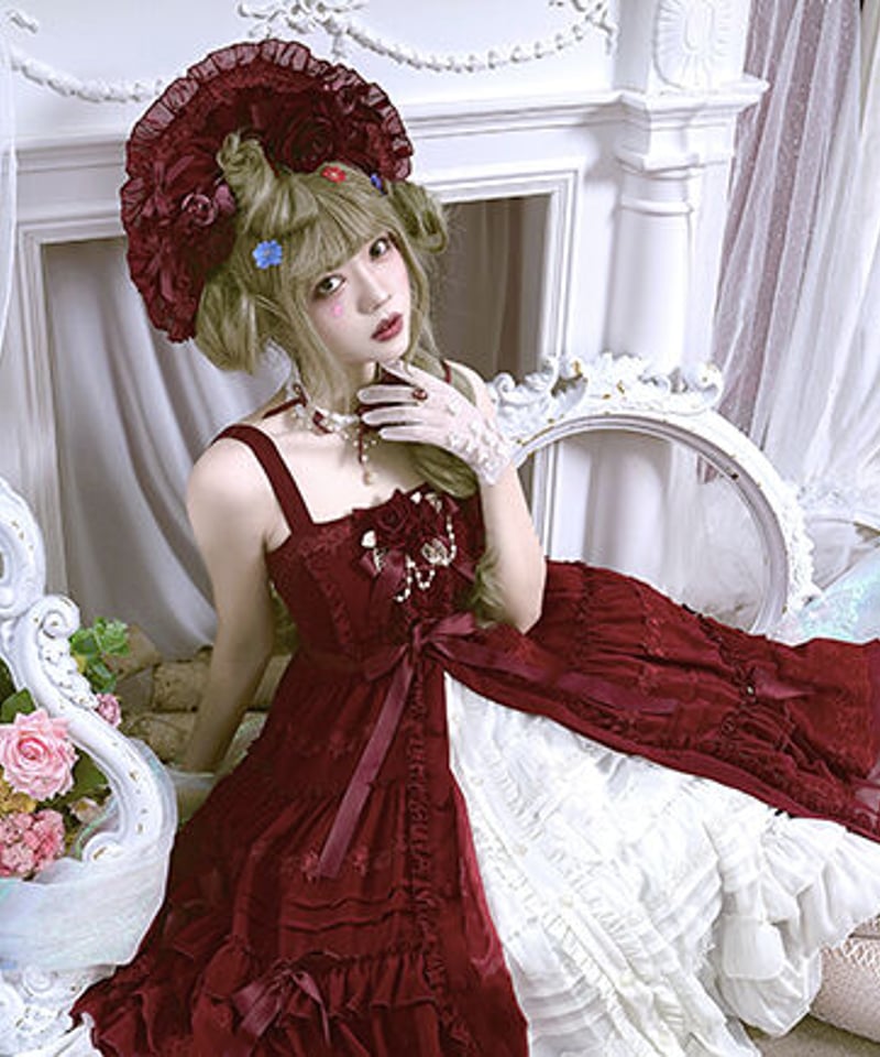 薔薇少女 クラシックロリィタ ボンネット [LO195] | Roses on