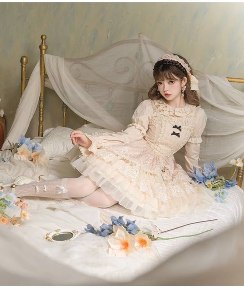 おまとめ全3点リトル4 ケイパレス6 ロゼシュシュ with PUJI / オルゴール ロリィタドレス JSK [LO1184] | Roses