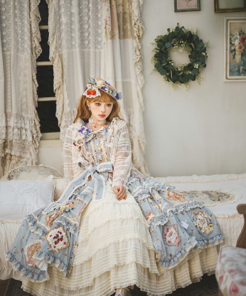 レディーのお茶会　ロリータ　ドレス　ロリィタ  パーティー　ワンピース ロリータ ワンピース ドレス お茶会 お姫様 フルセット - メルカリ