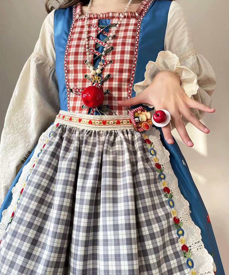 Miss Point りんご園 バイエルン風ロリィタドレス 帽子、三角ケーキ帽