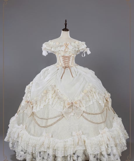 HinanaQueena / Tree Peony ロングドレス ウエディングドレス ワンピース 単品 [LO1115]