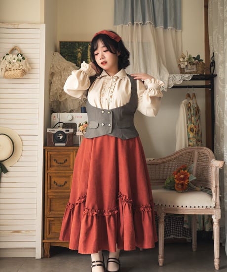 Forest Wardrobe 森林のかご4.0 花びらフリルスカート [LO950]