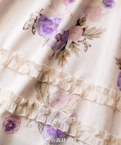 Forest Wardrobe 森林のかご5.0 スクエアネックワンピース [LO1090]