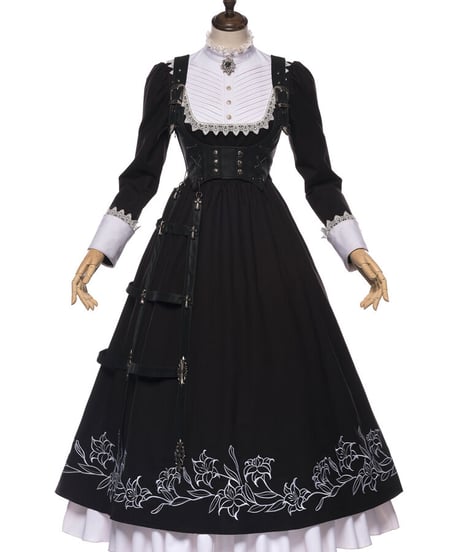 YUPBRO  ロブニャ ブリティッシュスタイル ゴシックロリィタ ドレス  小セット [LO483]