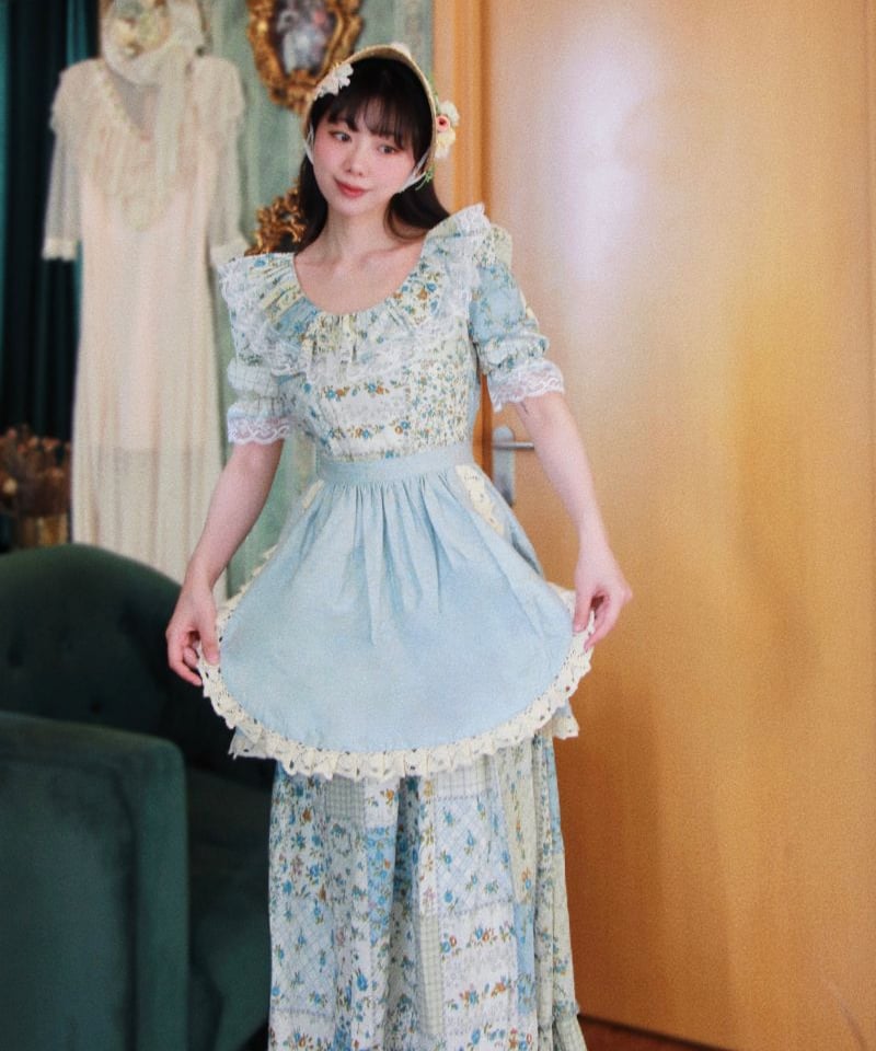 Wizard of Oz / 花壁のパッチワーク レトロ カントリー風 ドレス