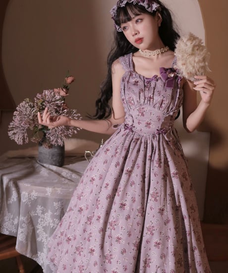 Little Plum 花と夢 コーデュロイ ロリィタドレス JSK [LO653]