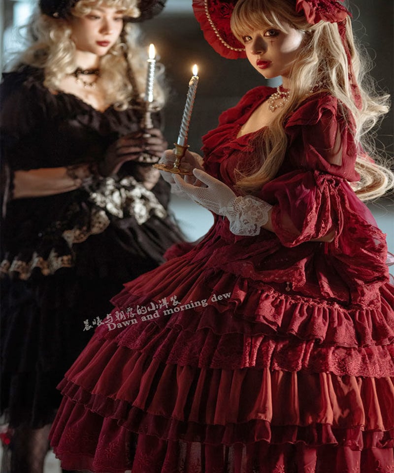 コルディエル　懐古ロリィタ　ブーケ柄　ロリィタ コルディエル 懐古ロリィタ ブーケ柄 ロリィタ - メルカリ