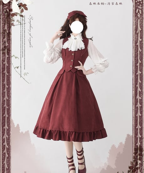 Forest Wardrobe 薄霧森林 コルセットスカート、ベスト、ブラウス [LO906]