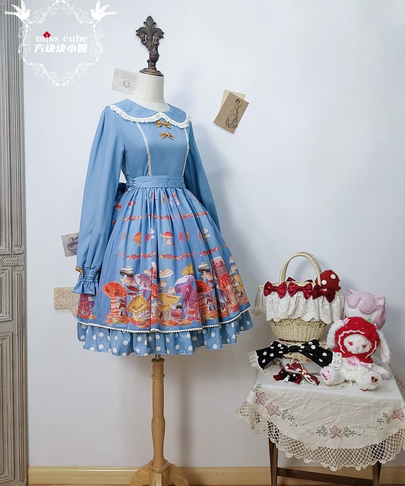 ロリィタ ワンピース Miss Cube きのこの妖精 ロリィタドレス 長袖ワンピース [LO939] | Ros