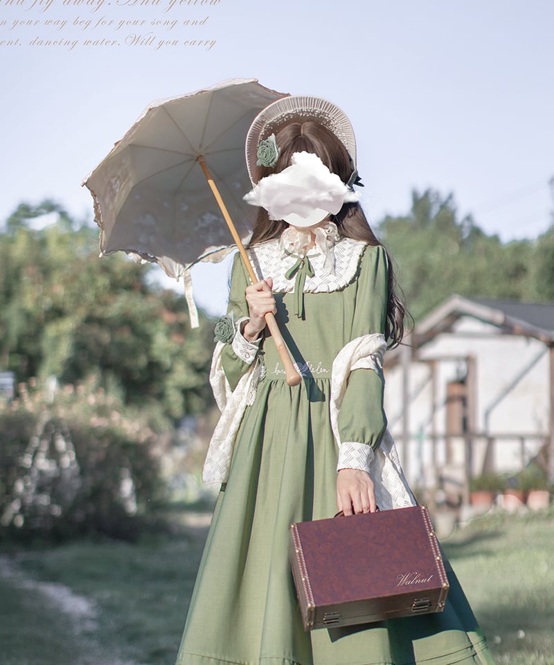 胡桃木JK / 森の愛の詩 レトロ エレガントワンピース、ジャケット