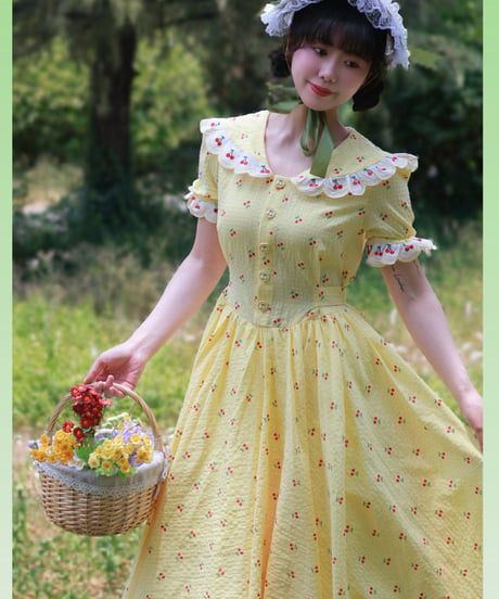 Wizard of Oz / Antique book &  Fairy Tale Town レトロ ヴィンテージ風 ドレス [LO1457]