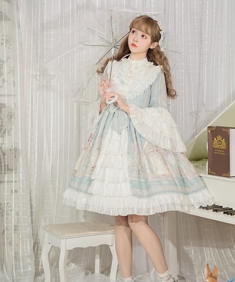 Uncle's Workshop 命軸シリーズ ロリィタドレス ワンピース +ヘッドドレス[LO271]