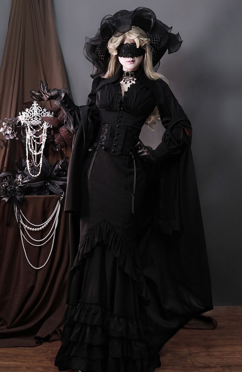 细川蓝 アラビアンナイトゴシック / キリル ゴシックフィッシュテイル マーメイドスカート ドレス [...