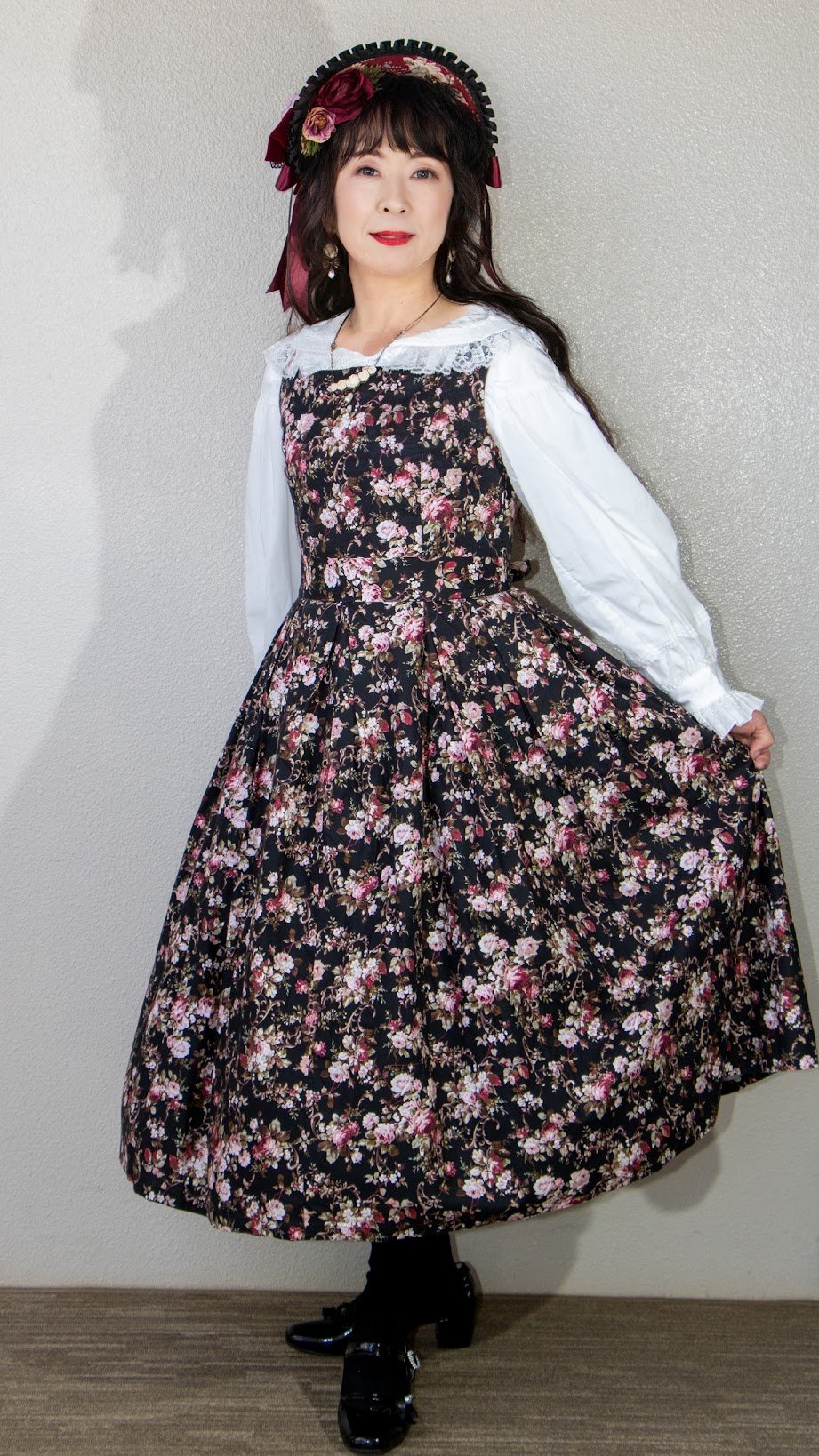 プリーツ ワンピース 型紙】 ボックスプリーツ ロングワンピース JSK [KO114] | Roses