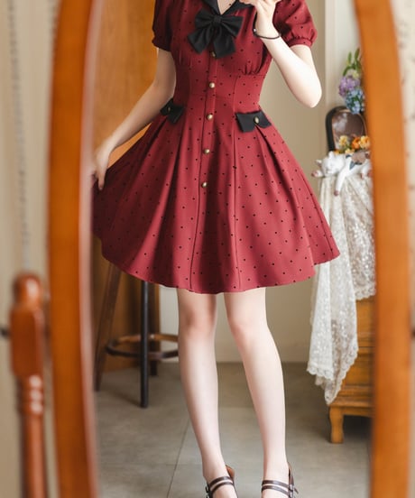 Forest Wardrobe 森林ポルカドット ワンピース [LO1419]
