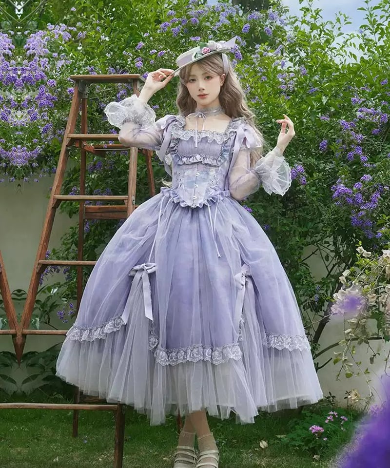 with PUJI Letter and Poetry / 霧の藤の妖精（霧里紫藤） ロリィタ