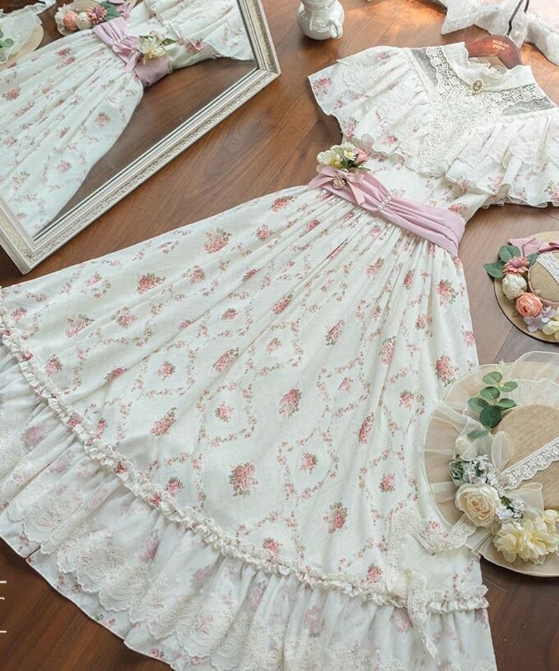 ハッカ✨スカーレットローズptワンピース