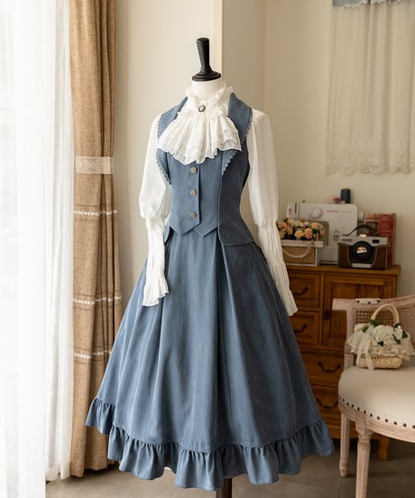 Forest Wardrobe 薄霧森林 コルセットスカート、ベスト、ブラウス [LO906]