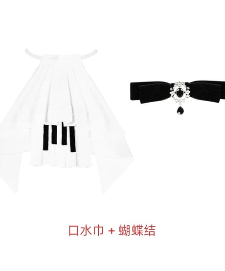 with PUJI Letter and Poetry /  モノクロ楽章 ロリィタドレス セット  [LO1547]